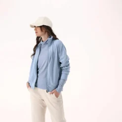 Felpa da donna con zip a collo alto