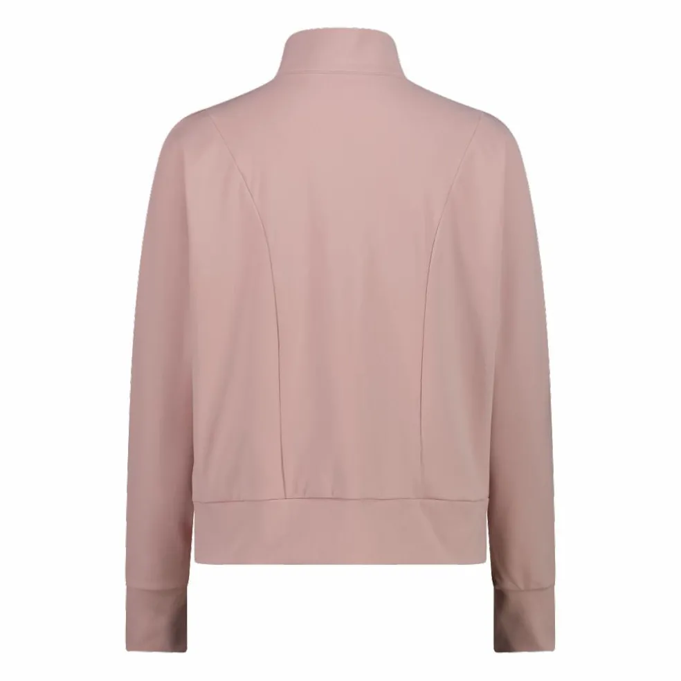 Felpa da donna con zip a collo alto