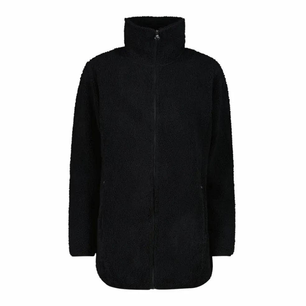 Felpa da donna con zip in pelliccetta teddy