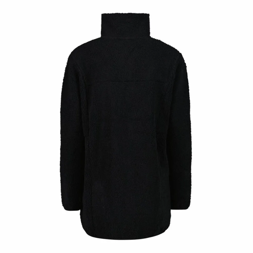 Felpa da donna con zip in pelliccetta teddy