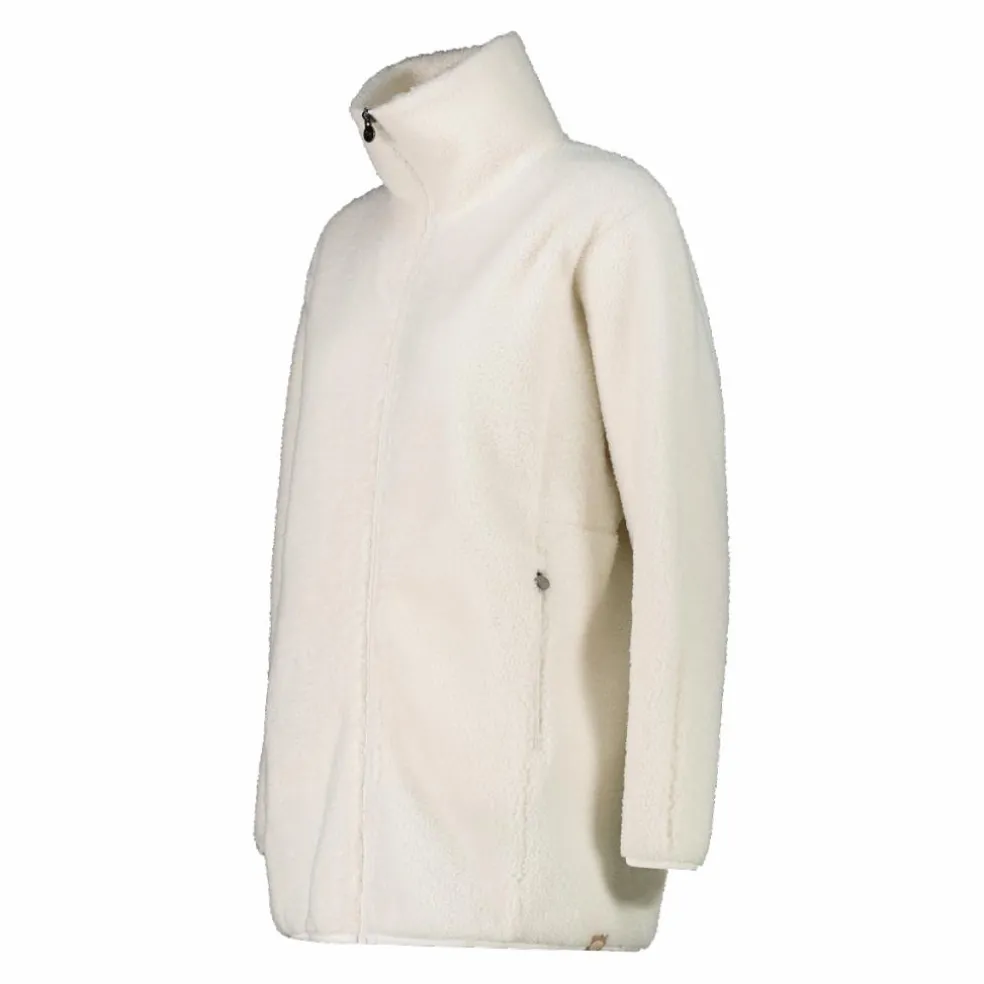 Felpa da donna con zip in pelliccetta teddy