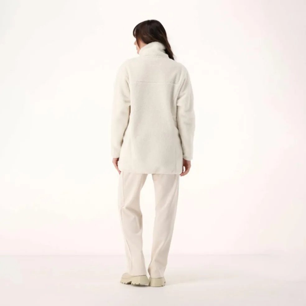 Felpa da donna con zip in pelliccetta teddy