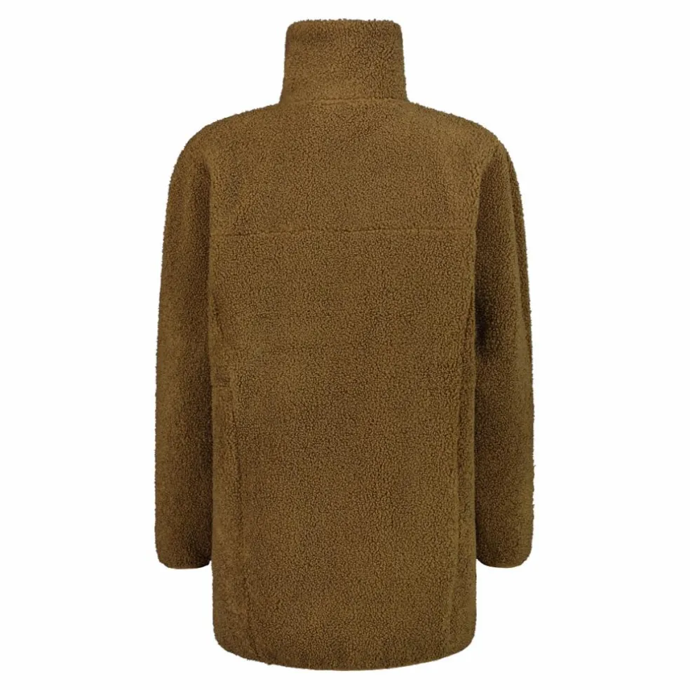 Felpa da donna con zip in pelliccetta teddy