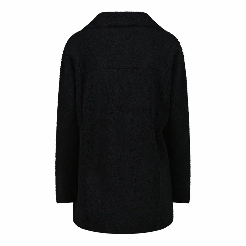 Felpa da donna con zip in pelliccetta teddy