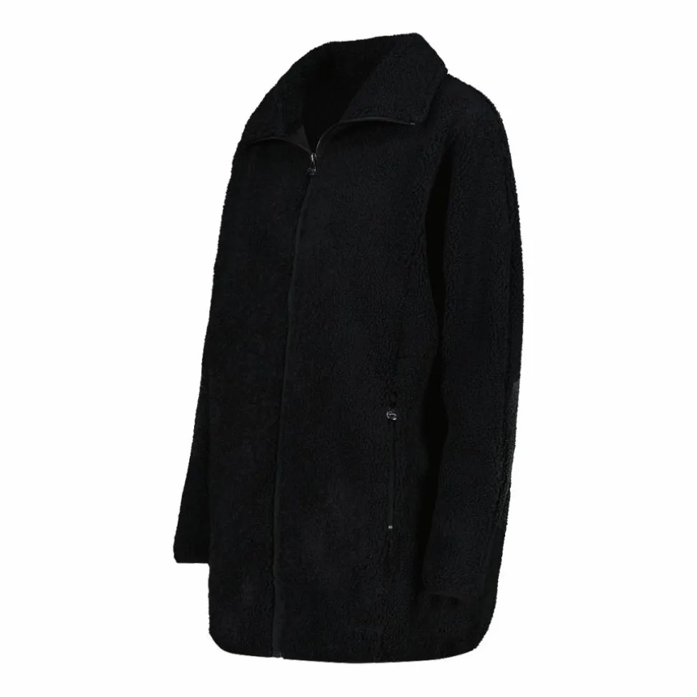 Felpa da donna con zip in pelliccetta teddy