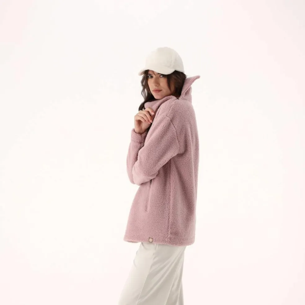 Felpa da donna in pelliccetta teddy