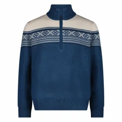 Felpa da uomo a mezza zip in Wooltech