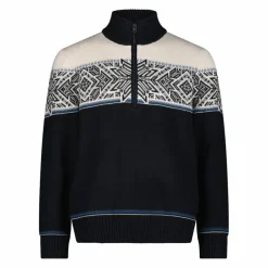 Felpa da uomo a mezza zip in Wooltech