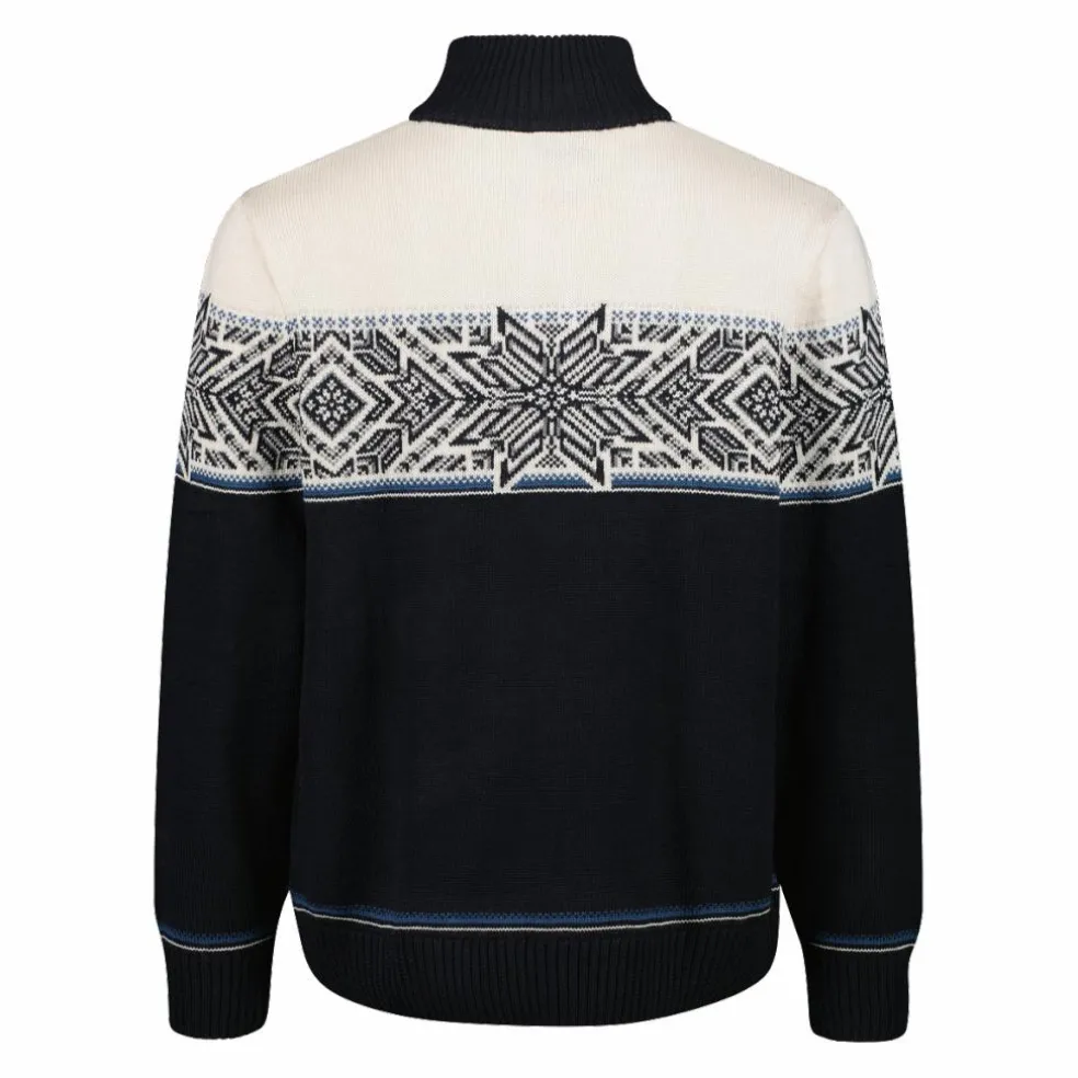 Felpa da uomo a mezza zip in Wooltech