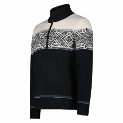 Felpa da uomo a mezza zip in Wooltech