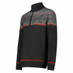 Felpa da uomo a mezza zip in Wooltech