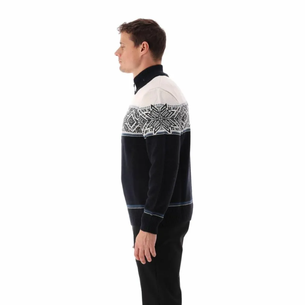 Felpa da uomo a mezza zip in Wooltech