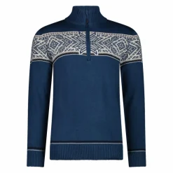 Felpa da uomo a mezza zip in Wooltech