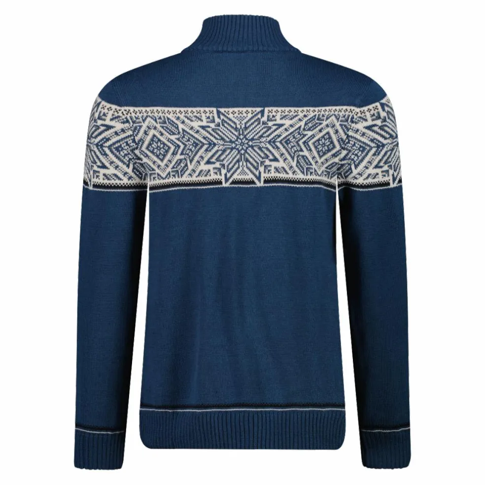 Felpa da uomo a mezza zip in Wooltech