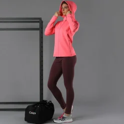 Felpa full zip con cappuccio in 4-way stretch
