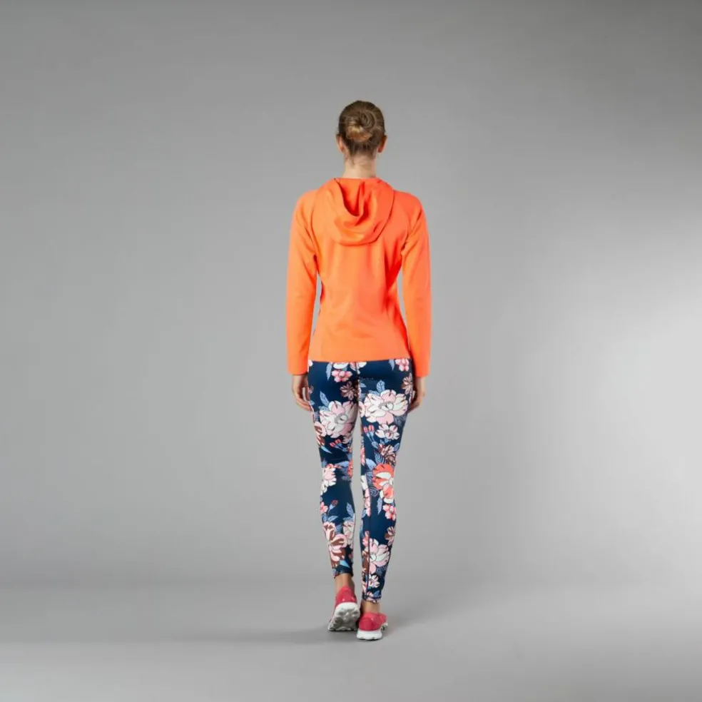 Felpa full zip con cappuccio in 4-way stretch