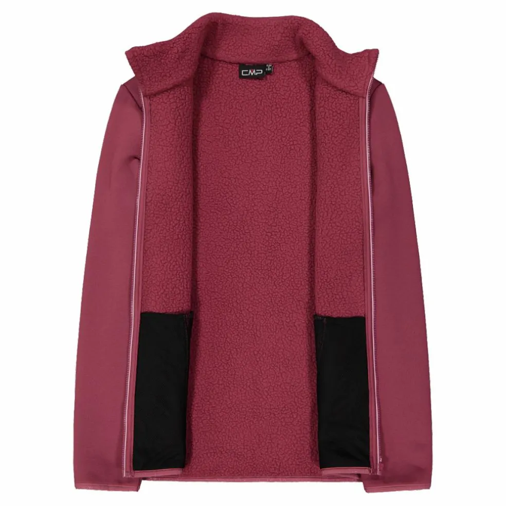 Felpa in pile da donna con pelliccetta in Stretch Performance