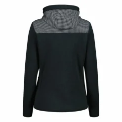 Felpa in pile da donna in Stretch Performance melange pied de poule