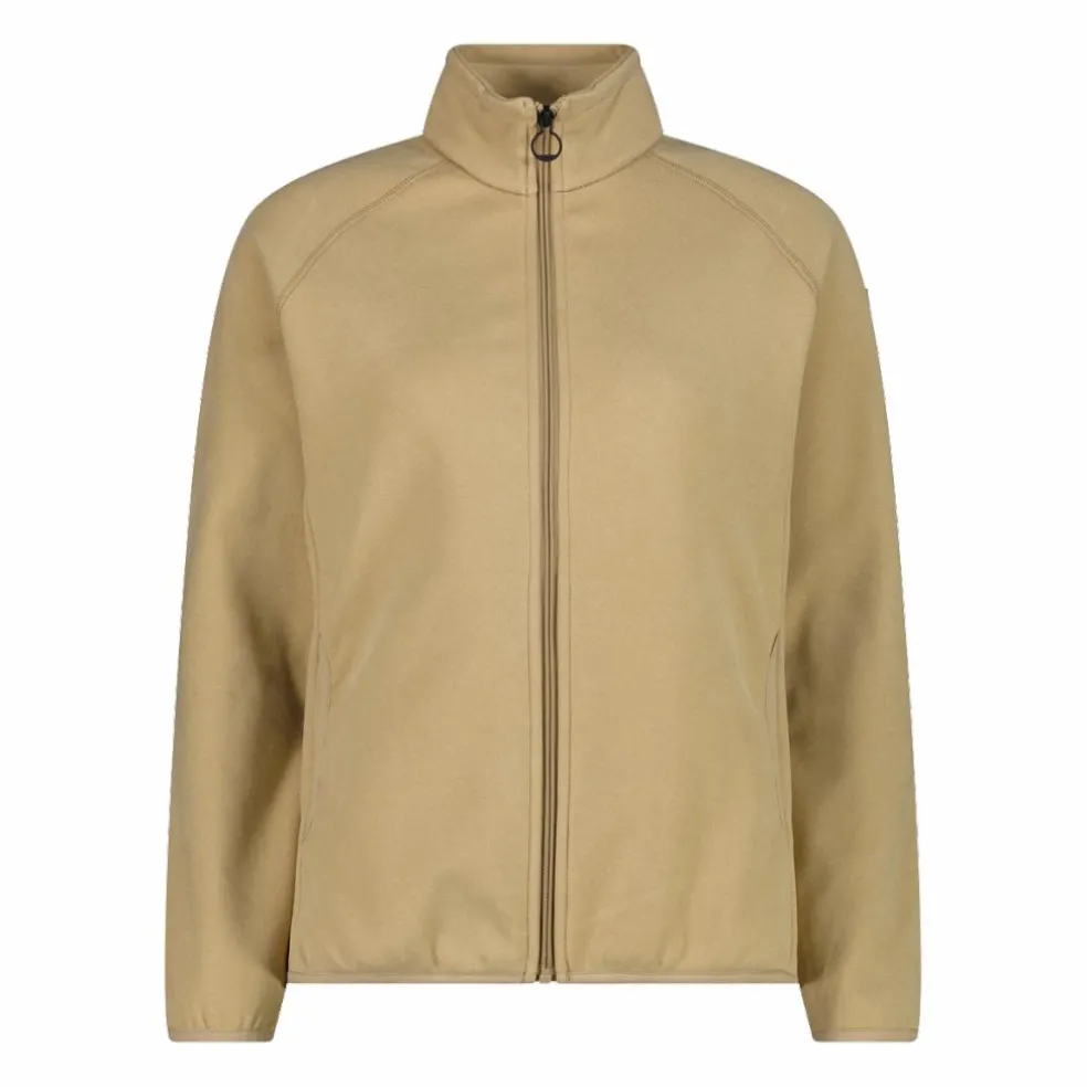 Felpa in pile da donna in knit tech melange con stampa floreale