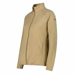 Felpa in pile da donna in knit tech melange con stampa floreale