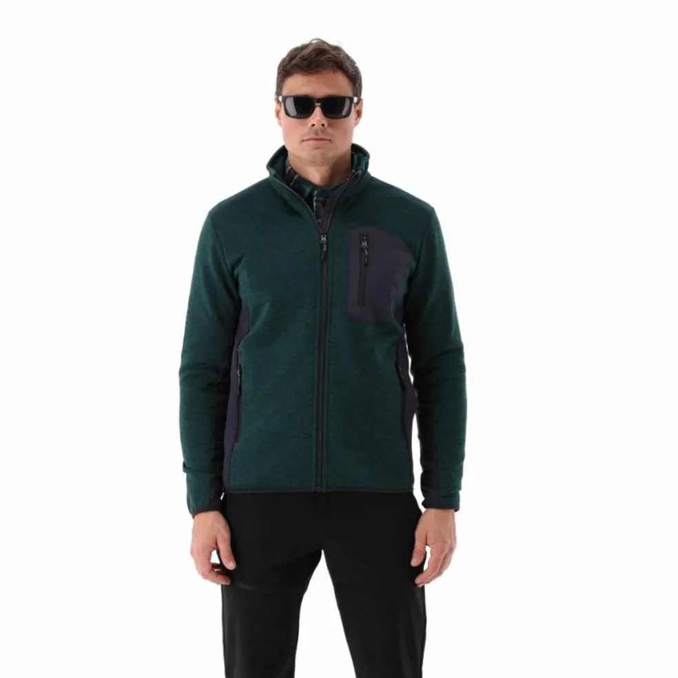 Felpa in pile da uomo in knit tech