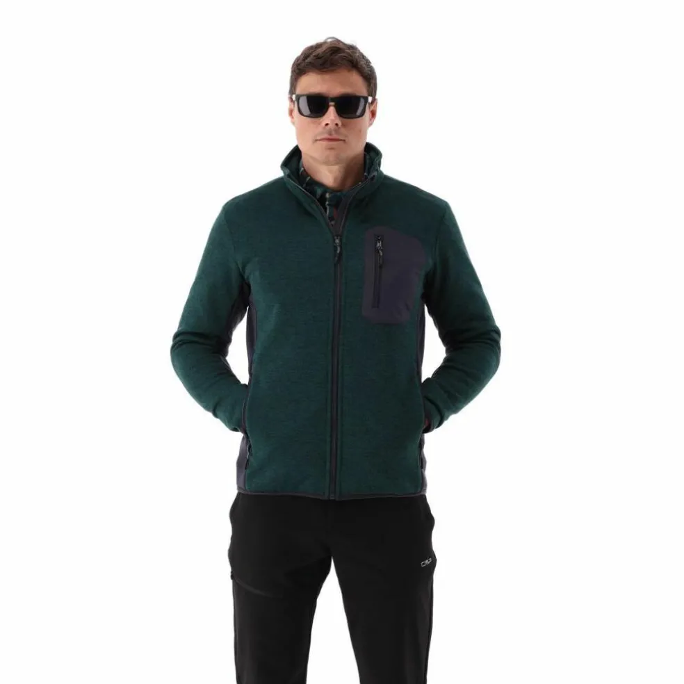 Felpa in pile da uomo in knit tech