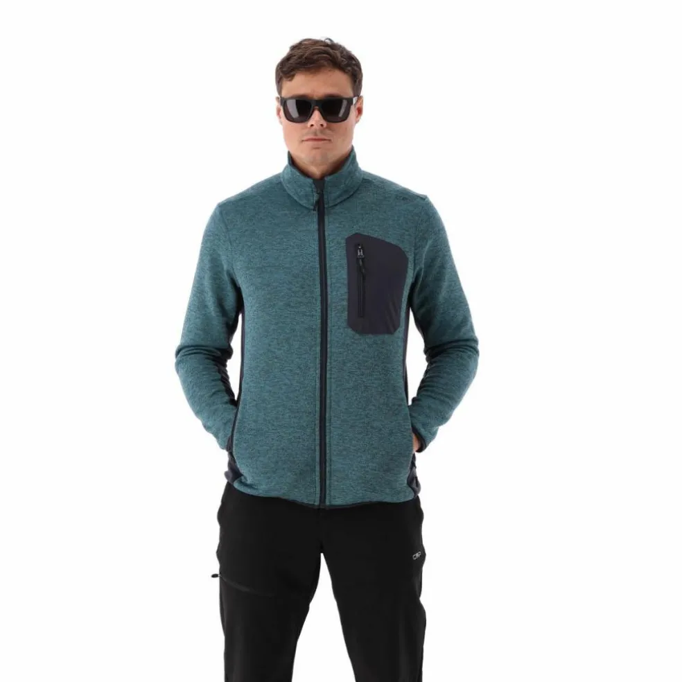 Felpa in pile da uomo in knit tech