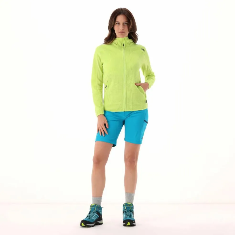 Felpa Unlimitech Grid Tech stretch con cappuccio da Donna