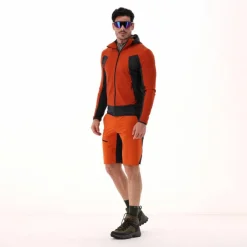Felpa Unlimitech Grid Tech stretch con cappuccio da Uomo