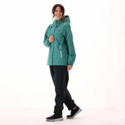Giacca antipioggia da donna con cappuccio staccabile