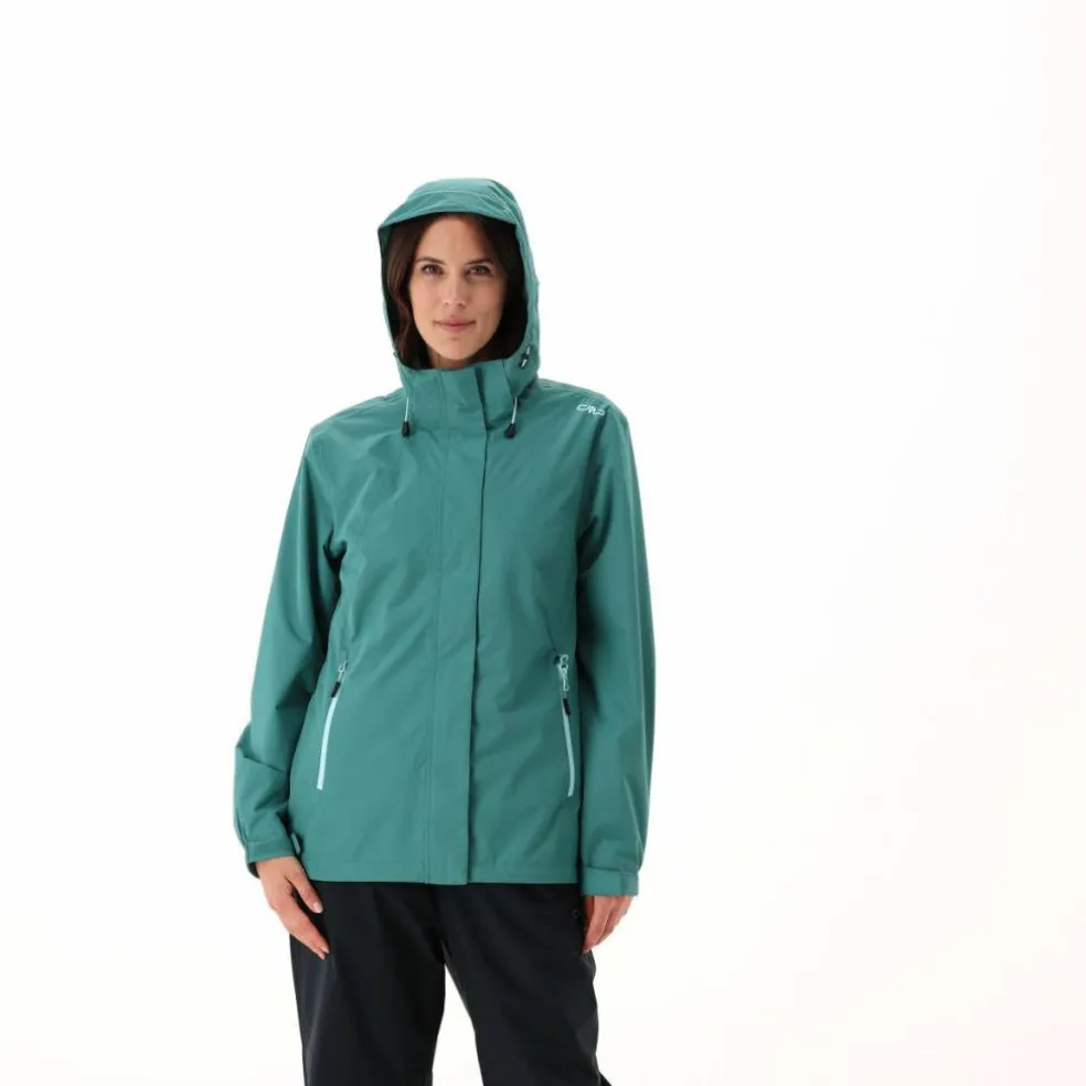 Giacca antipioggia da donna con cappuccio staccabile