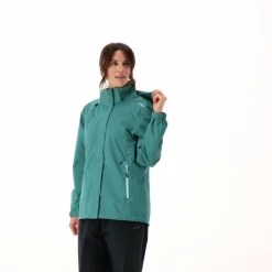 Giacca antipioggia da donna con cappuccio staccabile