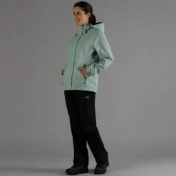 Giacca antipioggia da donna con cappuccio staccabile