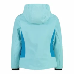 Giacca da bambina in softshell con cappuccio