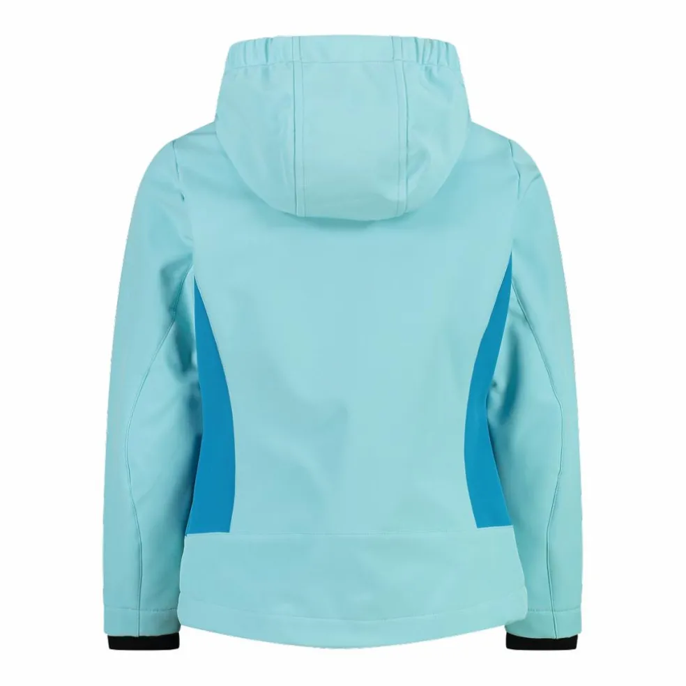 Giacca da bambina in softshell con cappuccio