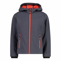 Giacca da bambina in softshell con cappuccio