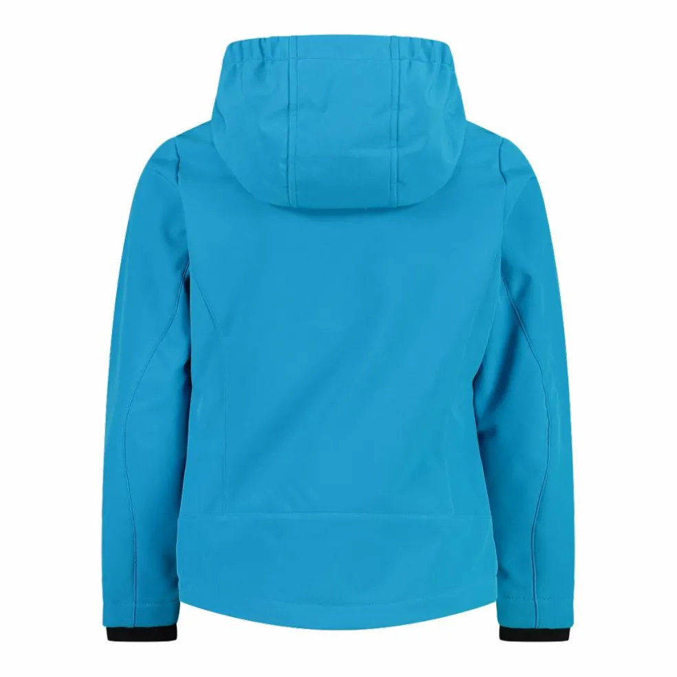Giacca da bambina in softshell con cappuccio