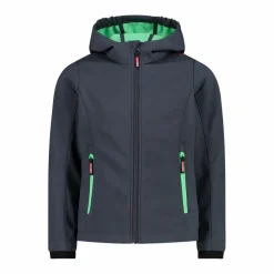 Giacca da bambina in softshell con cappuccio