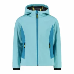 Giacca da bambina in softshell con cappuccio