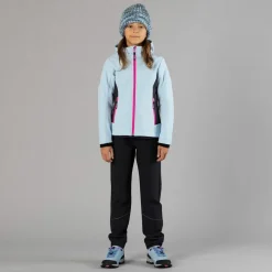 Giacca da bambina in softshell con cappuccio