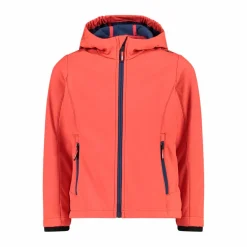 Giacca da bambina in softshell con cappuccio