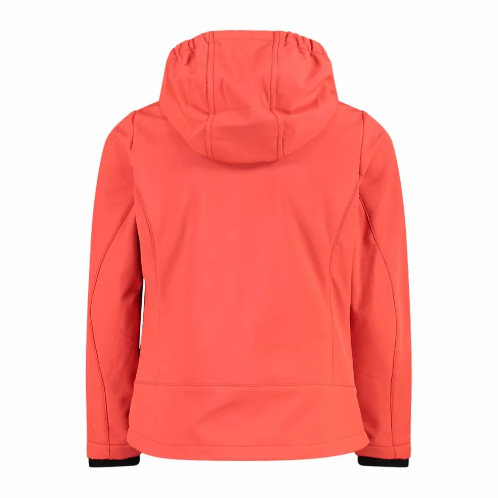 Giacca da bambina in softshell con cappuccio