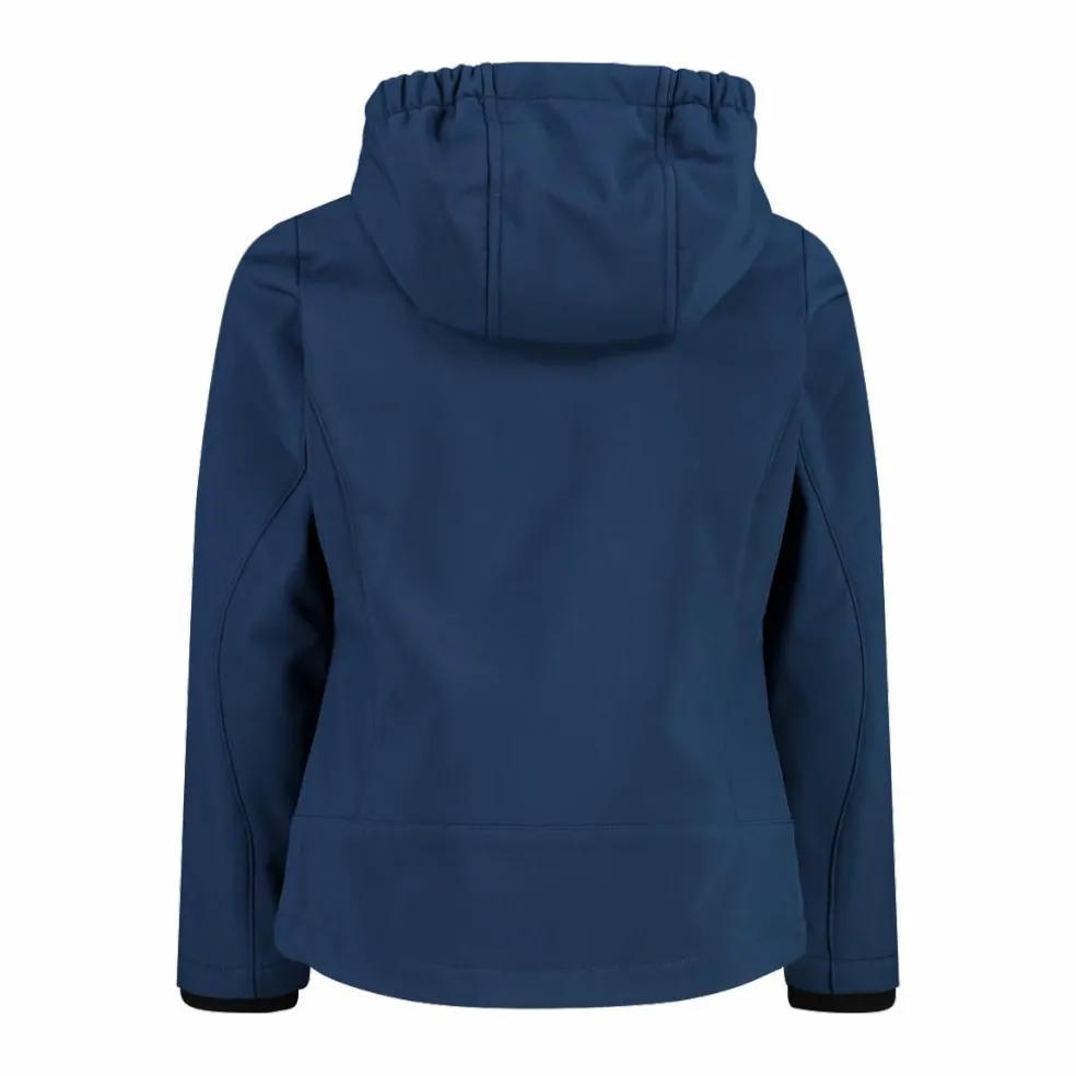 Giacca da bambina in softshell con cappuccio