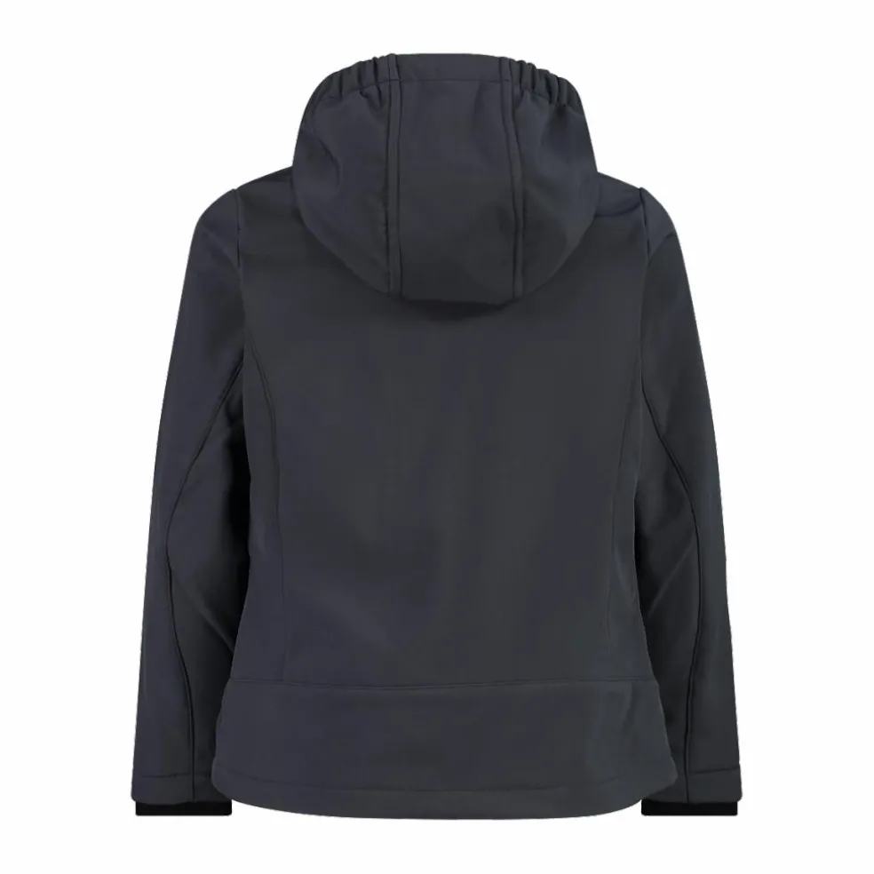 Giacca da bambina in softshell con cappuccio