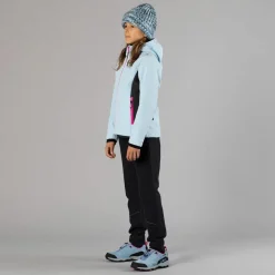 Giacca da bambina in softshell con cappuccio