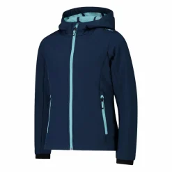 Giacca da bambina in softshell con cappuccio