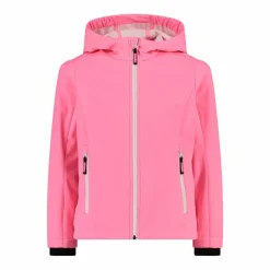 Giacca da bambina in softshell con cappuccio
