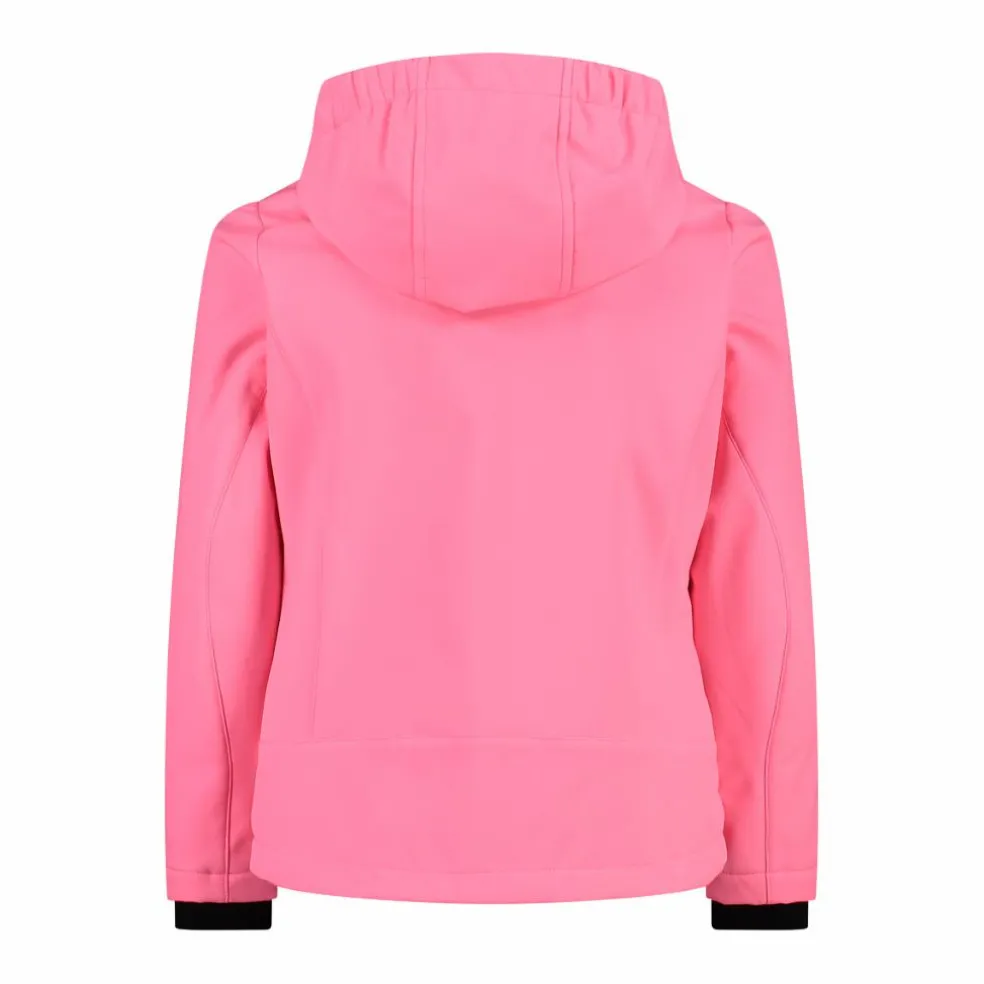 Giacca da bambina in softshell con cappuccio