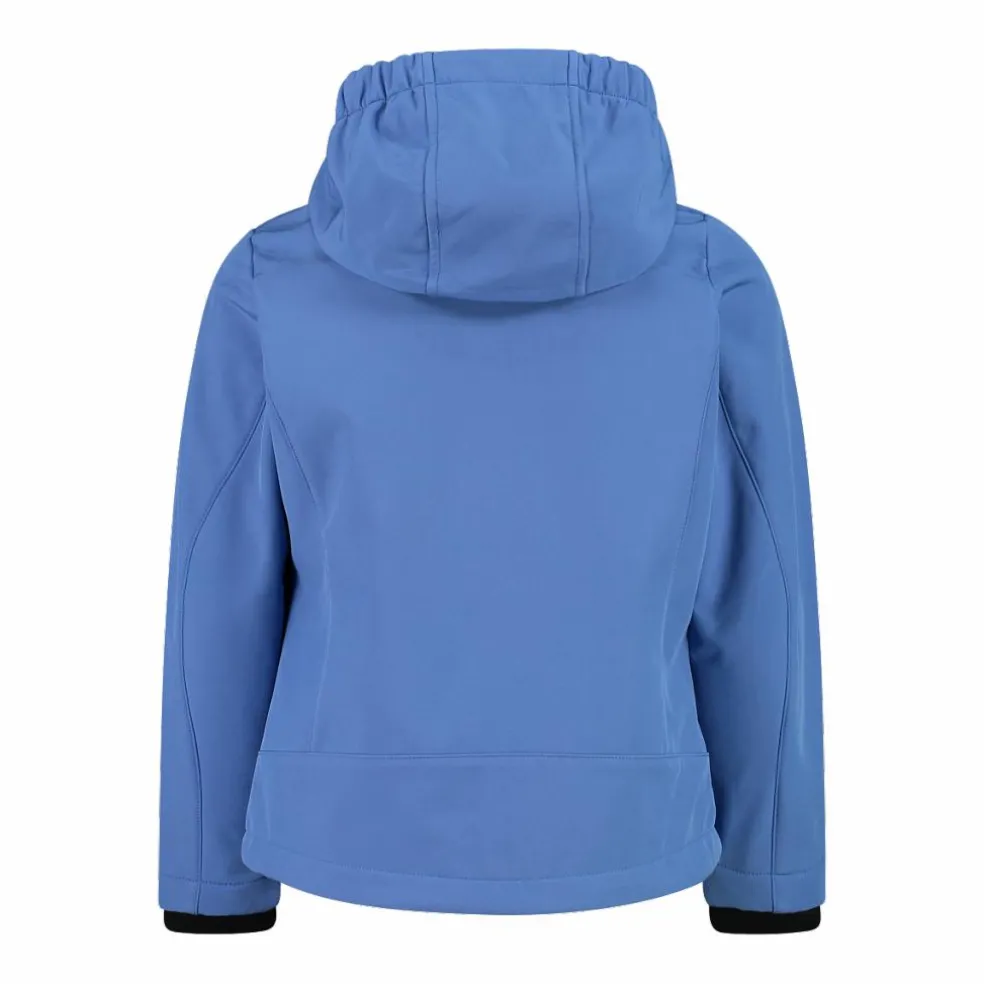 Giacca da bambina in softshell con cappuccio