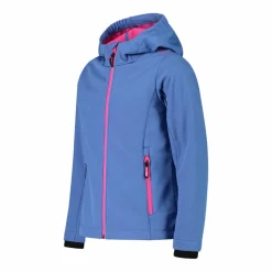 Giacca da bambina in softshell con cappuccio